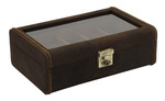WATCH BOXES Friedrich|23 Cubano Watch Case for 8 Timepieces Brown Velour Ref. 27022-6
